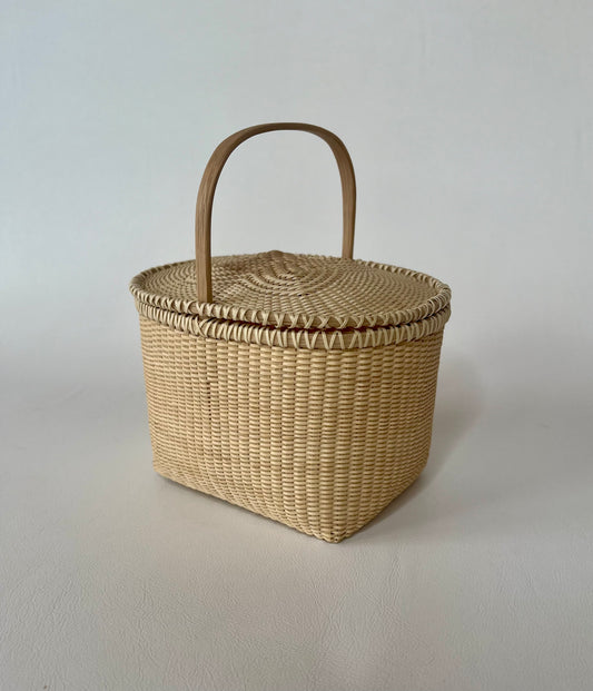 Oval Feather Basket-Medium